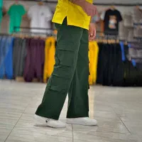 شلوار کاگو ۶ جیب سبز و مشکی و کرم و نسکافه ای