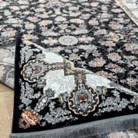 زمینه سرمه‌ای گل‌دار ۱۲ متری|فرش|گرگان, |دیوار