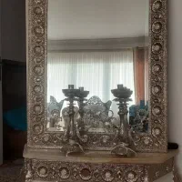 آینه و شمعدان برنز