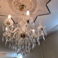 دو عدد لوستر کریستال چک
