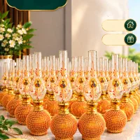 چراغ گردسوز نگین دار طلایی