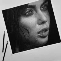 طراحی چهره به سبک سیاه قلم