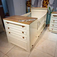 تخت و کمد نوزاد مدل پینات با طراحی حصیری|تخت و صندلی بچه|تهران, شهید رجایی|دیوار