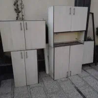 کابینت ام دی اف سالم با هود سینگ و شیر اهرمی کامل|آب‌چکان و نظم‌دهنده ظروف|کرج, کمال‌شهر|دیوار