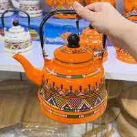 کتری مراکشی طرح سنتی لعابی خوشگل در سه حجم