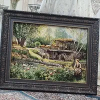 تابلو فرش دستباف چله ابریشم