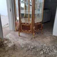 بوفه جنس چوب خوشکل شیشهدمنحنی|بوفه، ویترین، کنسول|باغستان, |دیوار