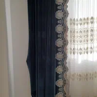 والون های  پرده مخمل رنگ سبز و کرم تخفیف هم داره