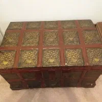 صنوقچه فلزی و چوبی عتیقه
