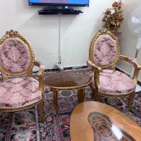 مبلمان چوب گردو ۹نفره با سه تا عسلی|مبلمان خانگی و میز عسلی|تهران, کیانشهر|دیوار