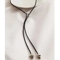 گردنبند بند چرمی آویزدار اسکلت نقره ای|بدلیجات|سنندج, |دیوار