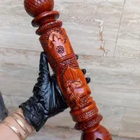 تنه قلیان چوب سرخ طرح شیر خورشید