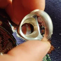 انگشتر باباقوری سرخ شجر زبرجد گارنت خط ضابطی|جواهرات|کرمان, |دیوار