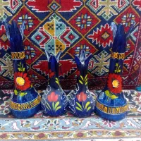 حراج ۲جفت گلدان نقاشی دست قدیمی عتیقه سالم|حراج|اصفهان, شیخ اشراق|دیوار