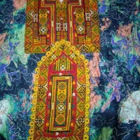 پارچه مجلسی نگینی.و زیاستین دست دوم|لباس|زاهدان, |دیوار