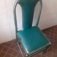 صندلی چرم با پایه های فلزی|صندلی و نیمکت|چهاردانگه (تهران), |دیوار