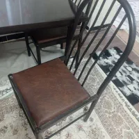 میز نهار خوری فلزی چوبی در حد نو|میز و صندلی غذاخوری|بوکان, |دیوار