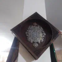 الله قاب شده مسی لعاب نقرهای قدیمی