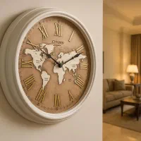 ساعت دیواری آرام گرد سیتی زن گلد|ساعت دیواری و تزئینی|تبریز, |دیوار
