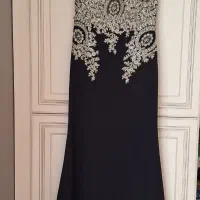 لباس مجلسی مشکی طلایی