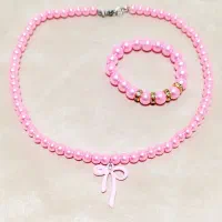 گردنبند مروارید پاپیون دار بچه گانه همراه دستبند