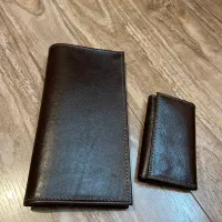 کیف پول و کلید چرمی نو