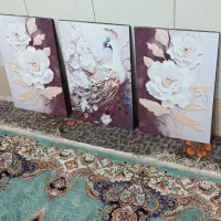 تابلو طاووس سه تیکه