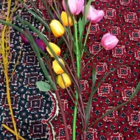 گل رز|گل مصنوعی|بیستون, |دیوار