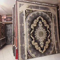 فرش تخفیفی حراجی حاجی حسینی ۱۲متری طرح سنگی
