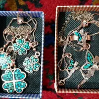 نیم ست طلاروس فیروزه نیشابور