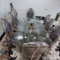 میز ناهارخوری ۸ نفره سلطنتی  بسیار تمیز و نو
