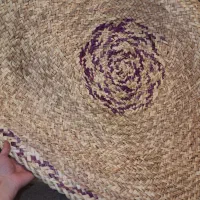 سبد حصیری  و زیلو حصیری گرد|صنایع دستی و سایر لوازم تزئینی|نیشابور, مازول|دیوار