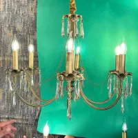 لوسترسایه تمام برنجی 6و8و10 و12و15شاخه