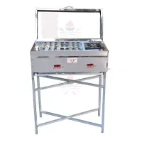کباب پز گازی 7چدن پلوپزدار درب دار باربیکیو استیل