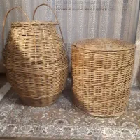 سبد حصیری خمره ای و استوانه ای