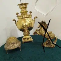 سماور برنجی و قندان مسی