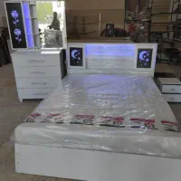 تخت دو نفره چراغدار کشویی