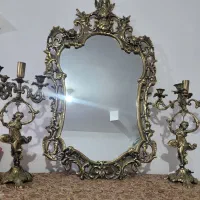آیینه شمعدان برنز
