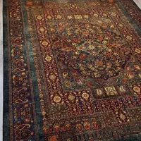 فرش کاشان 1500شانه تراکم ۴۵۰۰ سبز|فرش|شیراز, فرهنگیان|دیوار