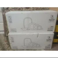 سرویس چینی زرین سماورگازی قاشق چنگال کاسه چوبی پتو
