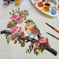 نقاشی روی پارچه