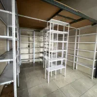 قفسه فروشگاهی انباری  فلزی پیچ ومهری سفید