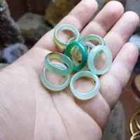 انگشتر حلقه عقیق سبز اصل