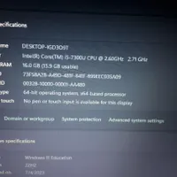 لب تاپ مدل  GHz cor i5 7300U CPU|رایانه همراه|مشهد, کارمندان دوم|دیوار