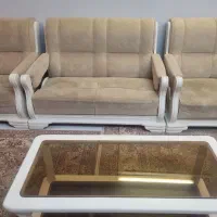 مبل هفت نفره با میز و شش صندلی آهنی|مبلمان خانگی و میز عسلی|گرگان, |دیوار