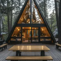 اجرای کلبه های زیبا، قوی، با کیفیت، اجرا در محل