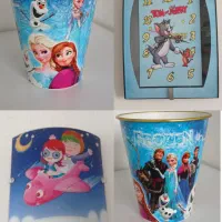 ست ساعت چراغ خواب دیواری سطل زباله‌ کودک آبی