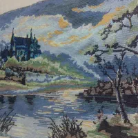 تابلو کوبلن ومنجق دوزی۷۰۰هزار ت بدون قاب وشیشه|کلکسیون اشیاء عتیقه|مشهد, رسالت|دیوار