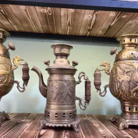 سماور تمام نقش بسیار زیبا(انتیک مدانلو)
