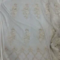 پرده  شیک گل برجسته مروارید دار